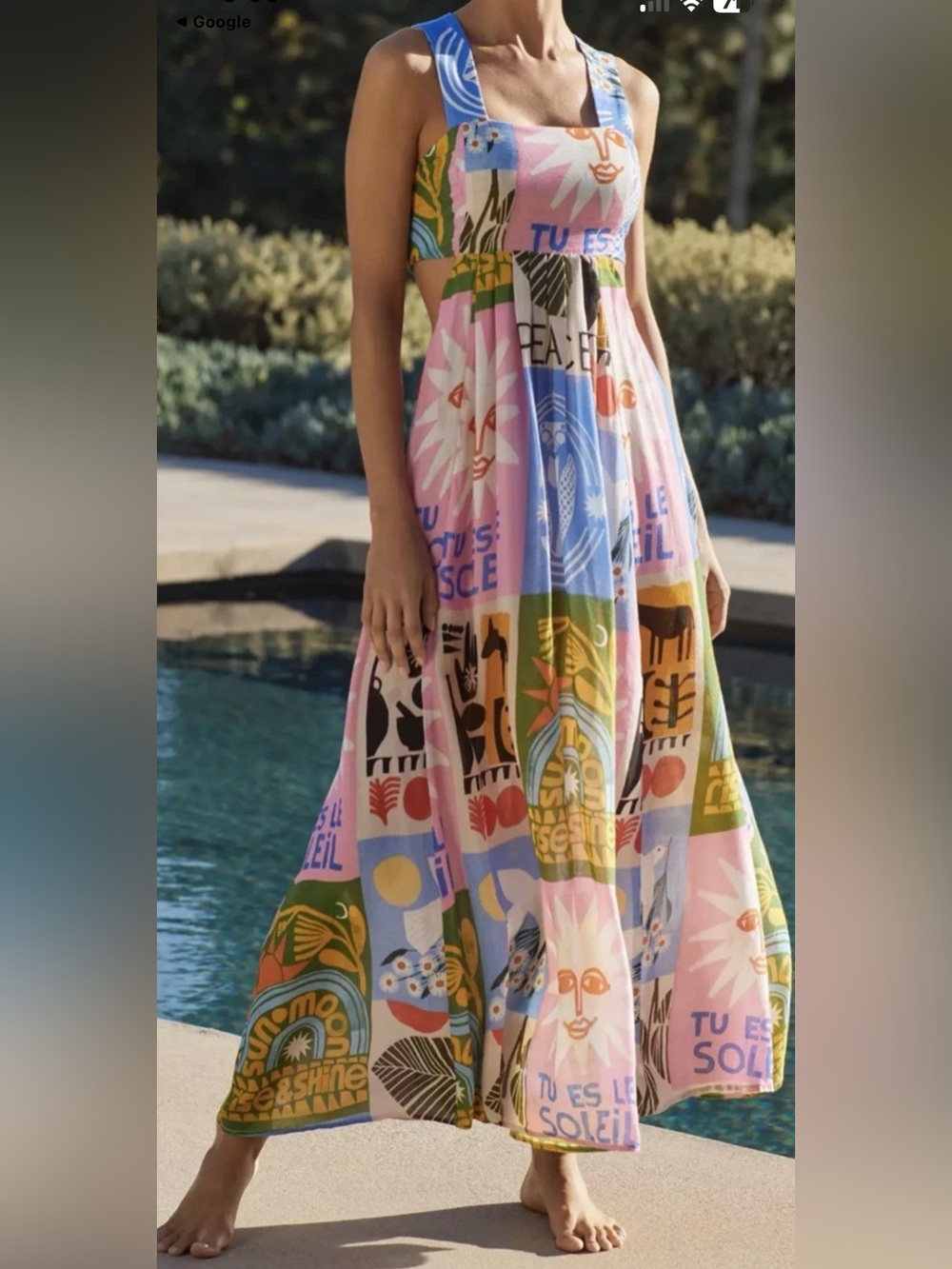 Anthropologie The Piper Bandeau Cutout Maxi Dress Anisa Makhoul Ed. NWT Size M - Picture 10 of 12